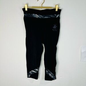 Beverly Hills Polo Club Women’s Athletic Capri Leggings Black Size Small